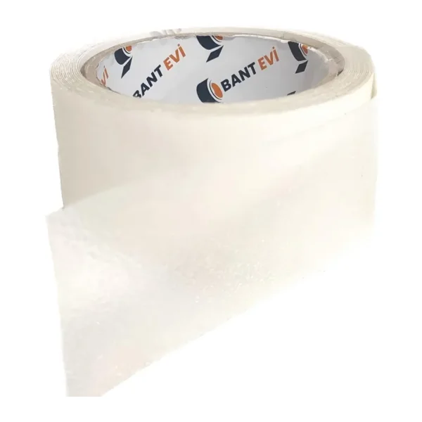 Evi Merdiven Kaydırmaz Bant Kendinden Yapışkanlı Kaymaz 50MM Genişlik, 5mt Uzunluk, Şeffaf Kaydırmaz Bant, Havuz Banyo Mutfak Küvet Islak Zemin Kaydırmaz Bant (50MMX5MT Şeffaf)