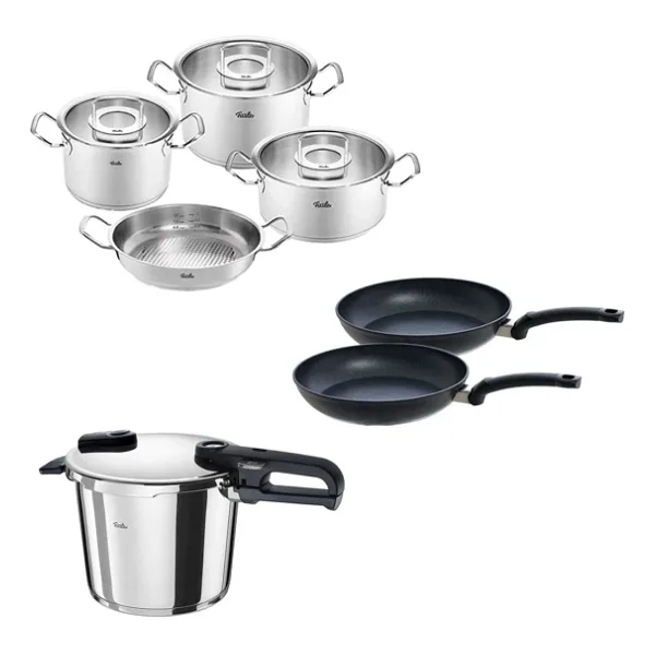 Fissler Vitaquick Edition 6 lt Düdüklü Tencere + Original Profi Tava ve Tencere Seti