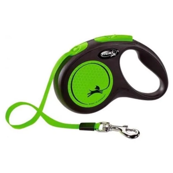 Flexi New Neon 5 m Small Şerit Yeşil Otomatik Köpek Gezdirme Tasması