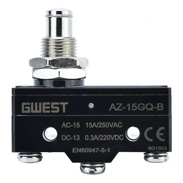 Gwest AZ-15GQ-B Kalın Kısa Metal Pimli Mikro Switch 15A 1NO + 1NC