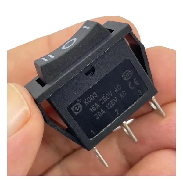 IC-115 Tekli Dar Işıksız Anahtar On-Off-On Siyah