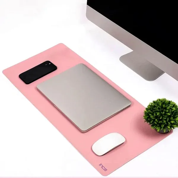 Inca IMP-019 PU Deri Mousepad Çift Taraflı Masa Matı 80x30 Kaymaz Su Geçirmez