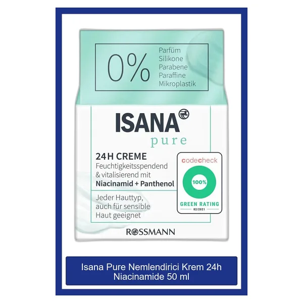 Isana Pure Nemlendirici Krem 24H Niacinamide 50 ml