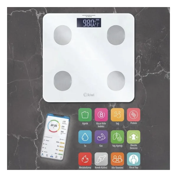 Kiwi KBS-1085 Akıllı Banyo Baskülü