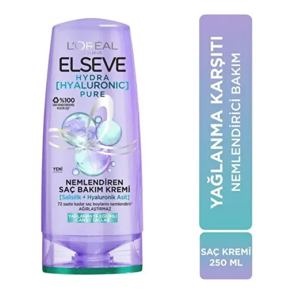 L'Oreal Paris Elseve Hydra Hyaluronic Pure Nemlendirici 250 ml Saç Kremi