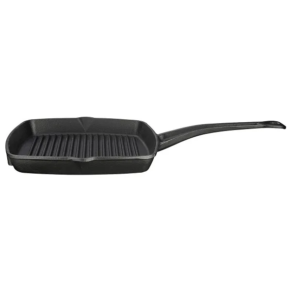 Lava Metal Saplı 26x26 cm Döküm Mavi Izgara Tava