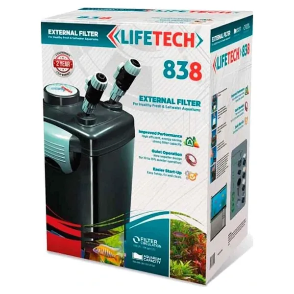 Lifetech 838 1200 lt/h Akvaryum Dış Filtre