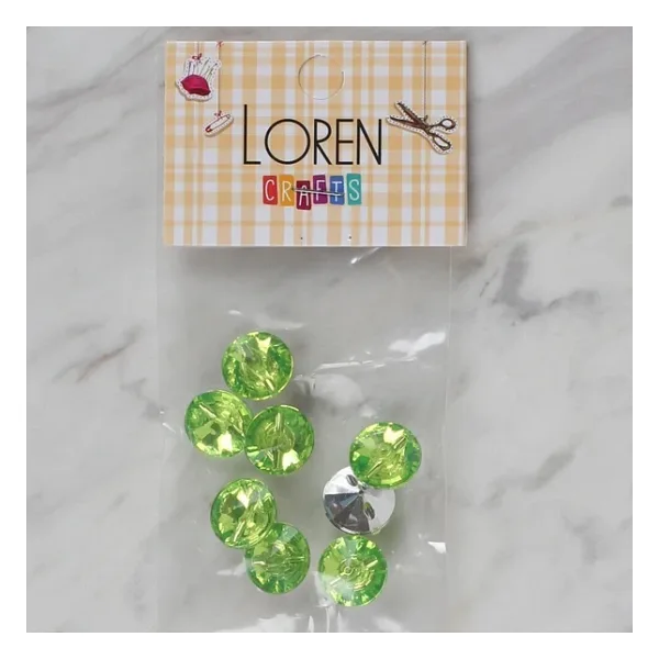 Loren Crafts Yeşil 8 Li Düğme - 211