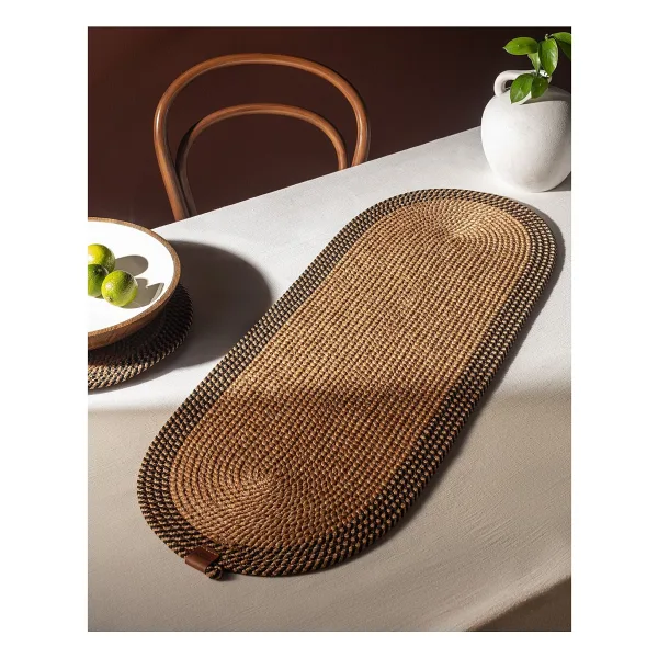 Madame Coco Alsace Masa Runner - Naturel/Siyah