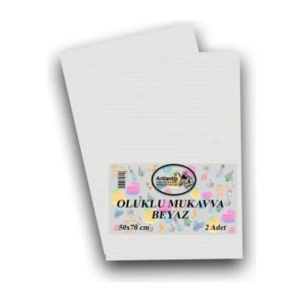 Metalik Mavi Oluklu Mukavva 50x70 2 Adet Artlantis Oluklu Mukavva Metalik Mavi Renkli 50x70 2 Adet