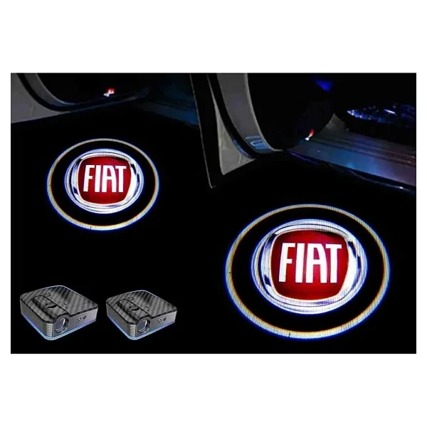 Otoaction OTOACTİON Fiat Araçları Için Pilli Yapıştırmalı / MEsafe Sensörlü Kapı Altı Led Logo / Projektör