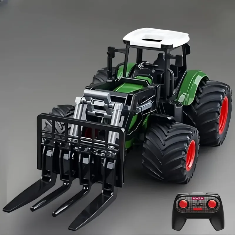 Oyuncak 2.4GHz Uzaktan Kumandalı 1:24 Ölçek Şarjlı Rc Traktör Forklift Aparatlı - Oyuncak Kepçe Traktör (Forklift Aparatlı)