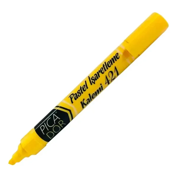 Picador 421 Doldurulabilir Pastel Sarı Fosforlu Kalem