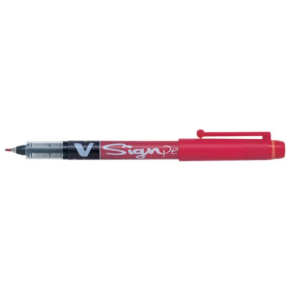 Pilot V-Signpen 2.0 mm Kırmızı İmza Kalemi