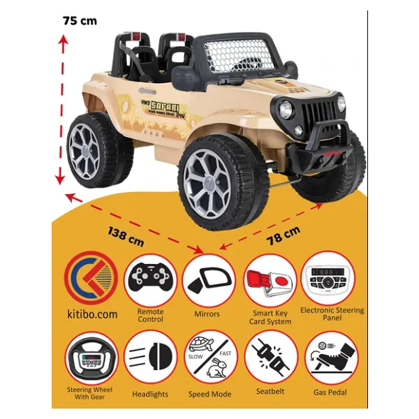 PİLSAN AKÜLÜ ARABA 24 V SAFARİ KUMANDALI 4X4
