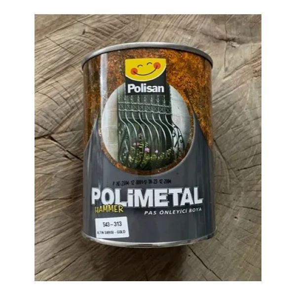 Polisan Polimetal Hammer Açık Mavi Çelik Kapı Boyası Metal Ferforje Boyası