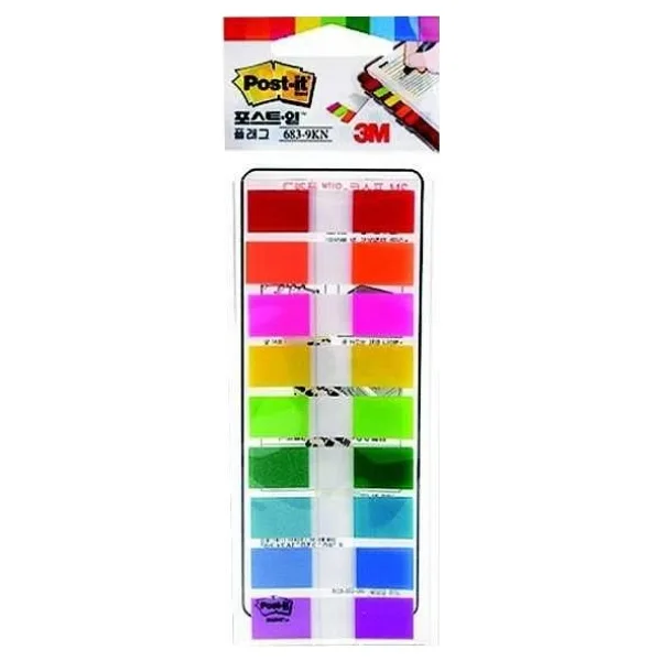 Post-It 683-9KN Yapışkanlı Not Kağıdı İndex 9 Renk 10 Yaprak