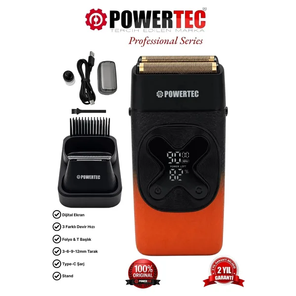 Powertec TR-700 2in1 Erkek Bakım Seti