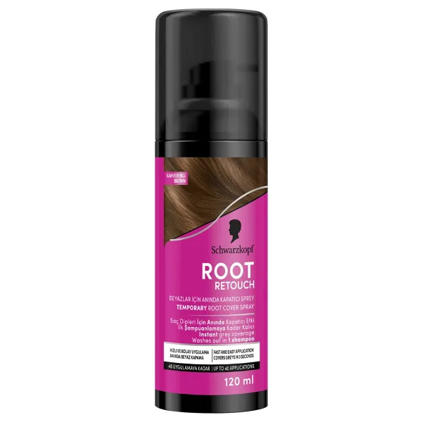 Root Retoucher Saç Dipleri için Kapatıcı Kahverengi 120 ml Sprey Saç Boyası