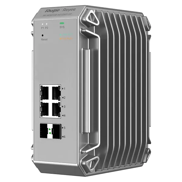 Ruijie Reyee RG-NIS3100-4GT2SFP-HP 4 Port PoE+ 2 SFP Endüstriyel Switch