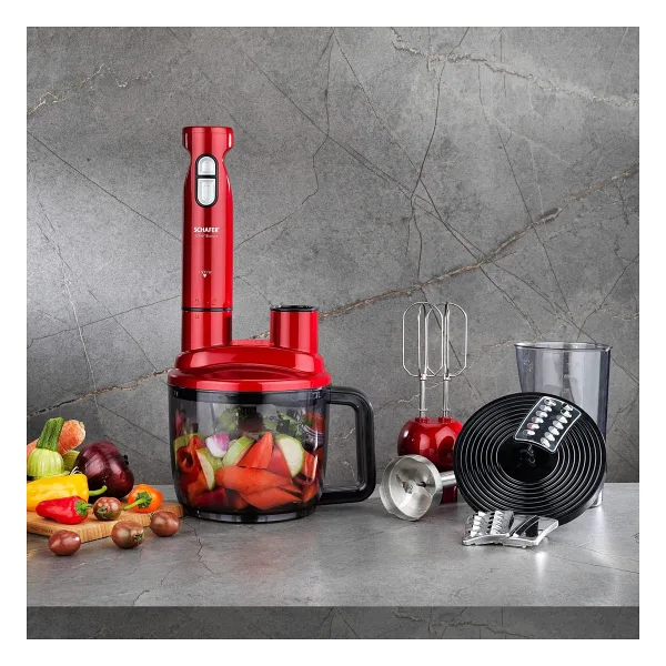 Schafer Chef Blend Mega Kırmızı 1500 W Blender Seti