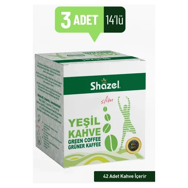 Shazel Slim Detoks Yeşil Kahve 14'Lü/ 3 Kutu