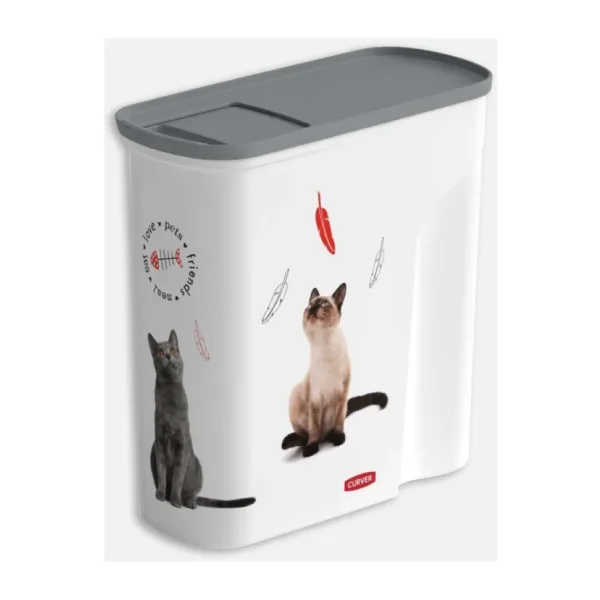 Şık ve Kullanışlı Kedi Mama Saklama Kabı, Hijyenik ve Pratik Kullanım Sağlar - Seçenek 1