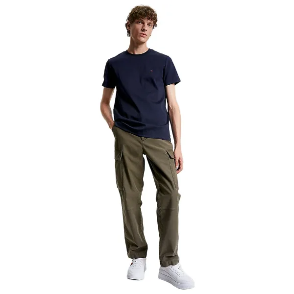Tommy Hilfiger Luxury Interlock MW0MW33202 Kısa Kollu Bisiklet Yaka Erkek Tişört