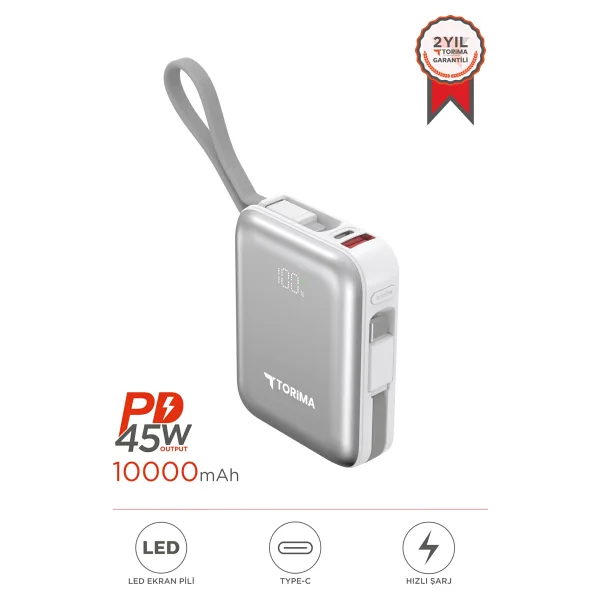 Torima TRM-1018 10000 mAh Hızlı Şarj Powerbank