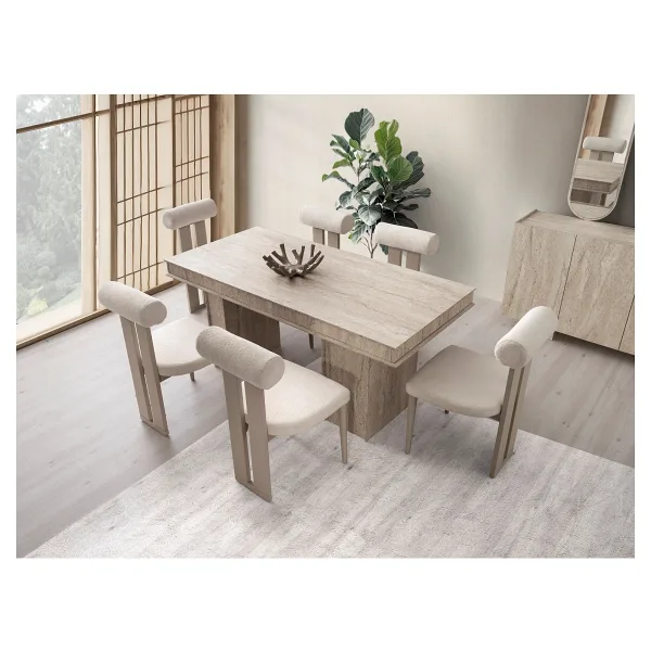 Traverten Mdf Masa