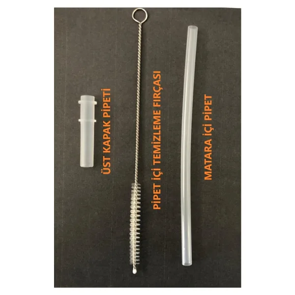 Uzspace Yedek Pipet Takımı ve Pipet Temizleme Fırçası 1 Set (3 Parça) -Kapak Hariçtir---