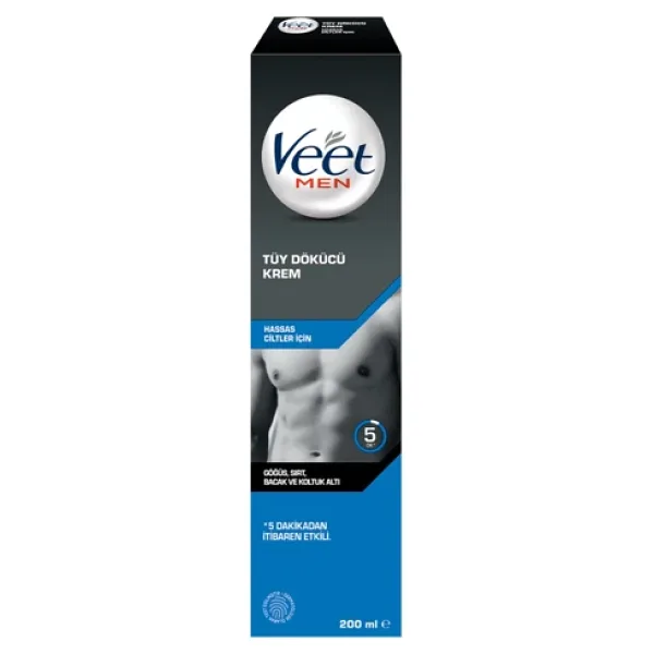 Veet Men Tüy Dökücü Krem Hassas 200 ml 4 Adet