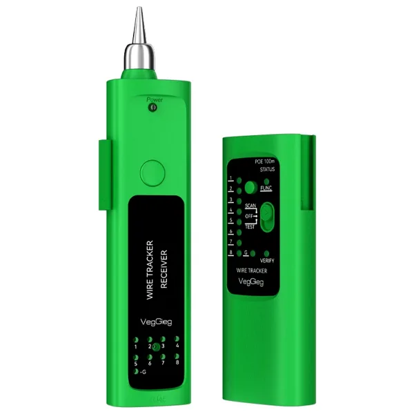 Veggieg V-E112 Çantalı Kablo Bulucu ve Poe Destekli Ethernet Ağ Kablosu Test Cihazı