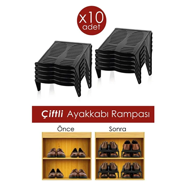Vienev 10'lu Çiftli Ayakkabı Rampası