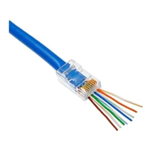 Yeni Nesil Jak Cat5/Cat6 Rj45 Konnektör 100 Lü Paket Cat6 Ez Plug