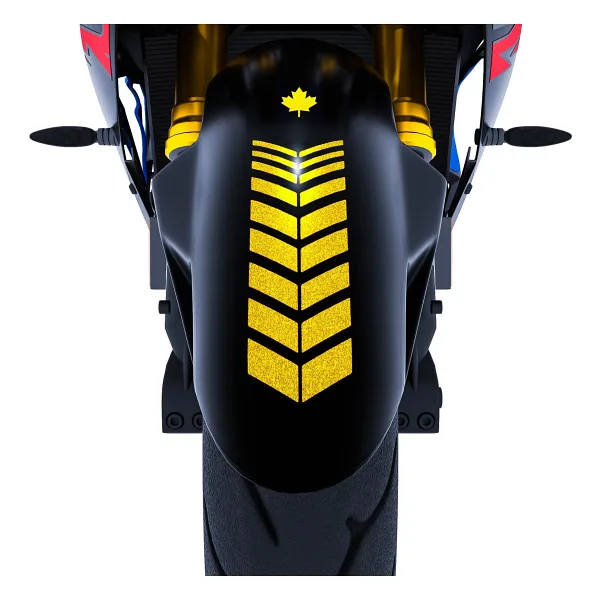 2 Adet Sport Motosiklet Çamurluk Reflektif Sarı Kask Sticker Çınar Extreme