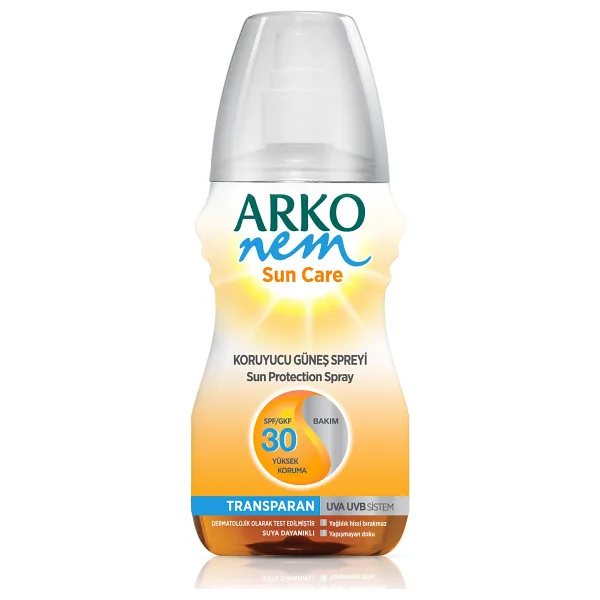 Arko Sun Gunes Bakim Transparan Koruyucu Sprey 30 Faktor 150Ml