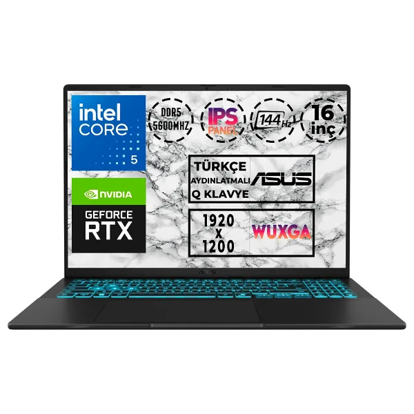 Asus Vivobook 16 V3607VU-RP288 Core 5 210H 8 GB 512 GB SSD RTX4050 16" WUXGA Notebook