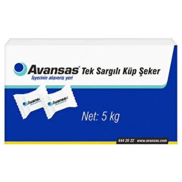 Avansas Tek Sargılı Küp Şeker 5 kg