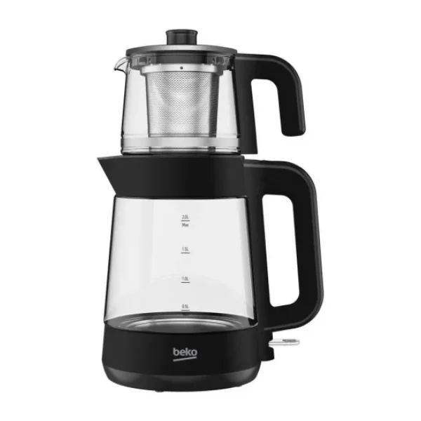 Beko CM 5964 B Floral Siyah 1900 W Cam Demlikli Çay Makinesi