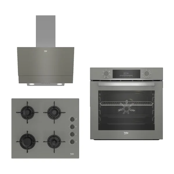 Beko New Grey Star 3lü Ankastre Set ( Bfc 330 G - Bocd T 6011 Eg - Bde 6050 G )