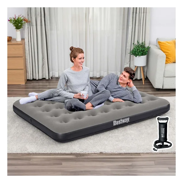 Bestway Ultra Queen 671GZ BW143 El Pompalı Çift Kişilik Şişme Yatak