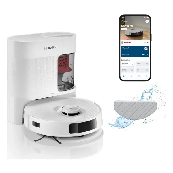 Bosch Spotless Advanced BCRD2W Çöp İstasyonlu Akıllı Robot Süpürge