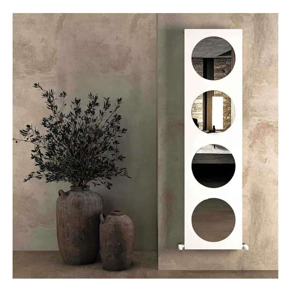 Carisa Circles Dikey Alüminyum Radyatör Modern Tasarım Beyaz 180x47 Cm
