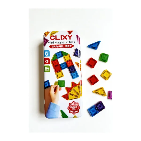 Clixy Mini Manyetik Bloklar 64 Parça Travel Set