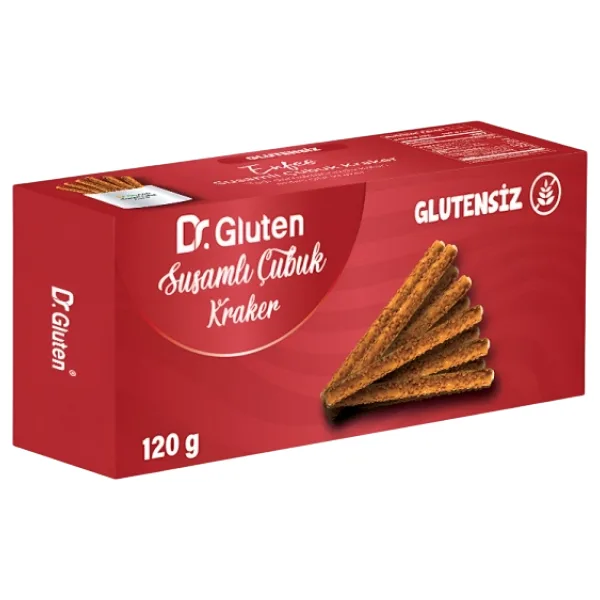Dr. Gluten Glutensiz Susamlı Çubuk Kraker 120 gr