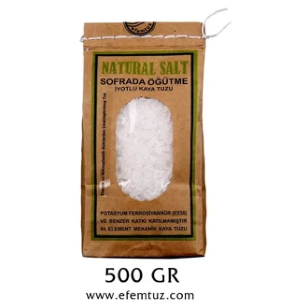 Efem Tuz Iyotlu Kaya Tuzu. 4X500 Gram