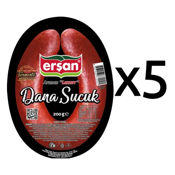 Erşan Dana Fermente Kangal Sucuk 200 gr 5'li