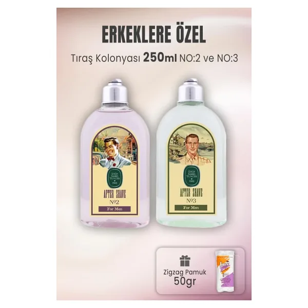 Eyüp Sabri Tuncer Tıraş Kolonyası No 2, No 3 Ve Zigzag Pamuk 50 gr