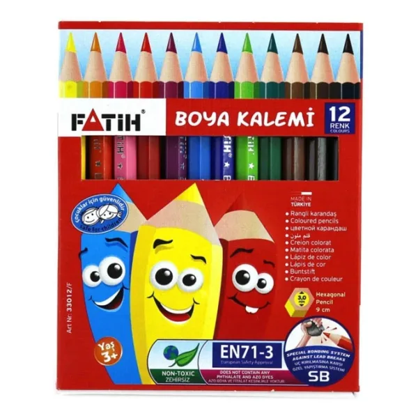 Fatih Yarım Boy 24 Adet 12'li Kuru Boya Seti